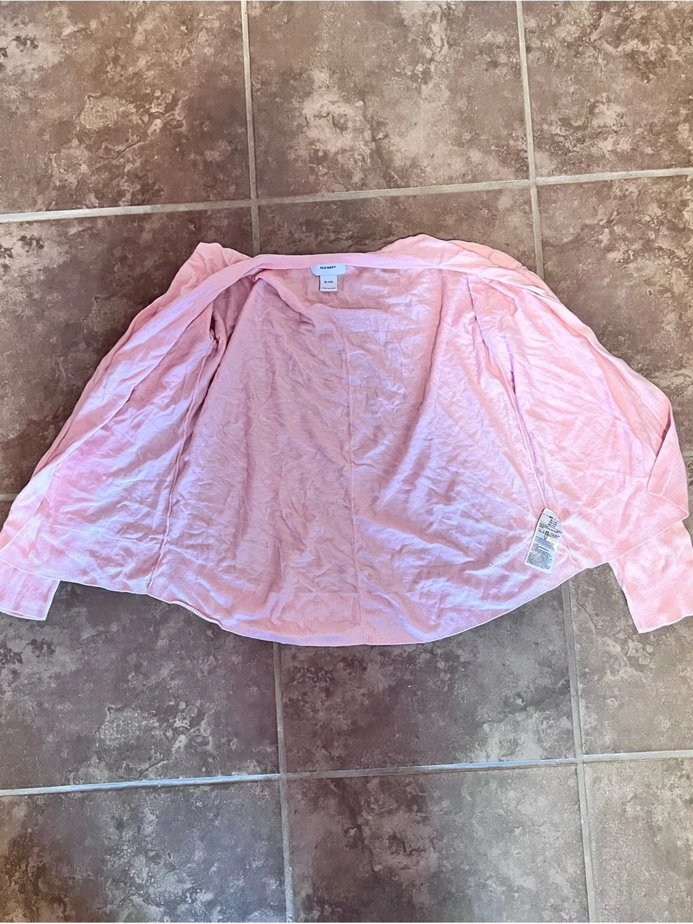 Light Pink Open-Front Lightweight Cardigan